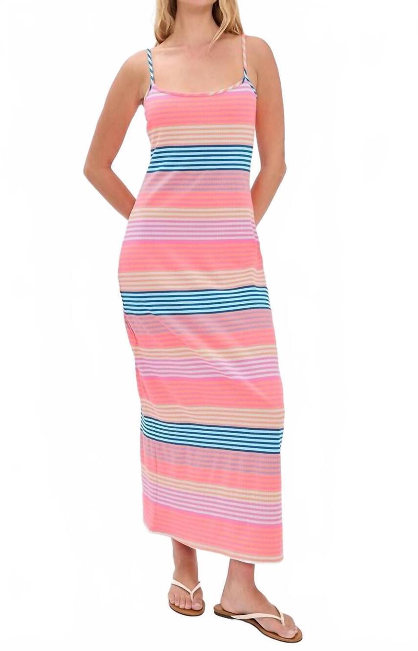 NEW BEACH RIOT malie maxi dress in vibrant stripe